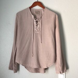 thread & supply | lace up blouse